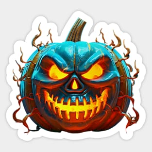Scary Halloween Jack O'Lantern Sticker